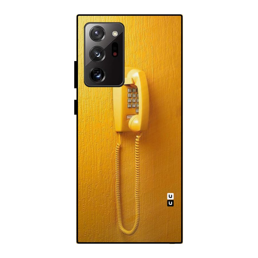 Aesthetic Yellow Telephone Metal Back Case for Galaxy Note 20 Ultra
