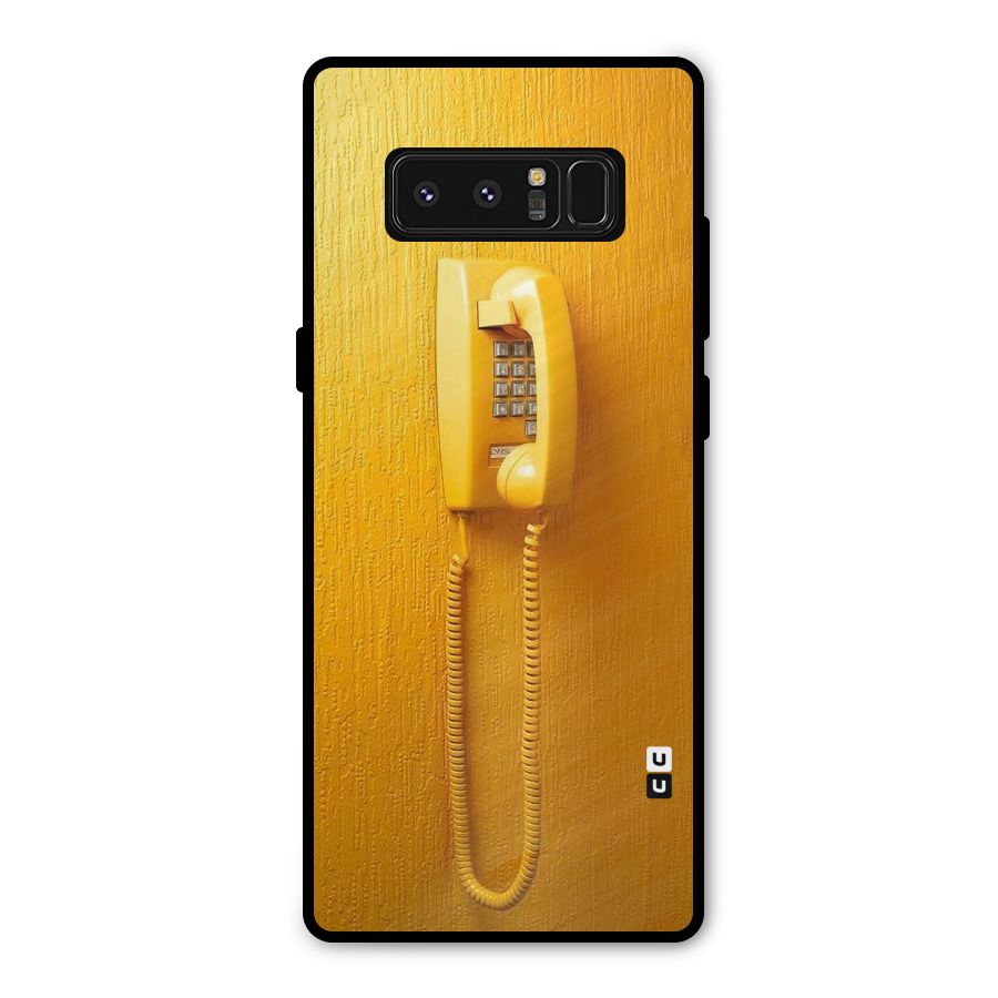 Aesthetic Yellow Telephone Metal Back Case for Galaxy Note 8