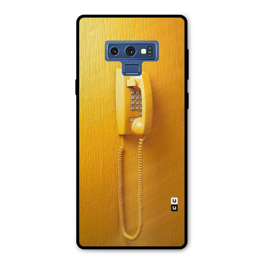 Aesthetic Yellow Telephone Metal Back Case for Galaxy Note 9