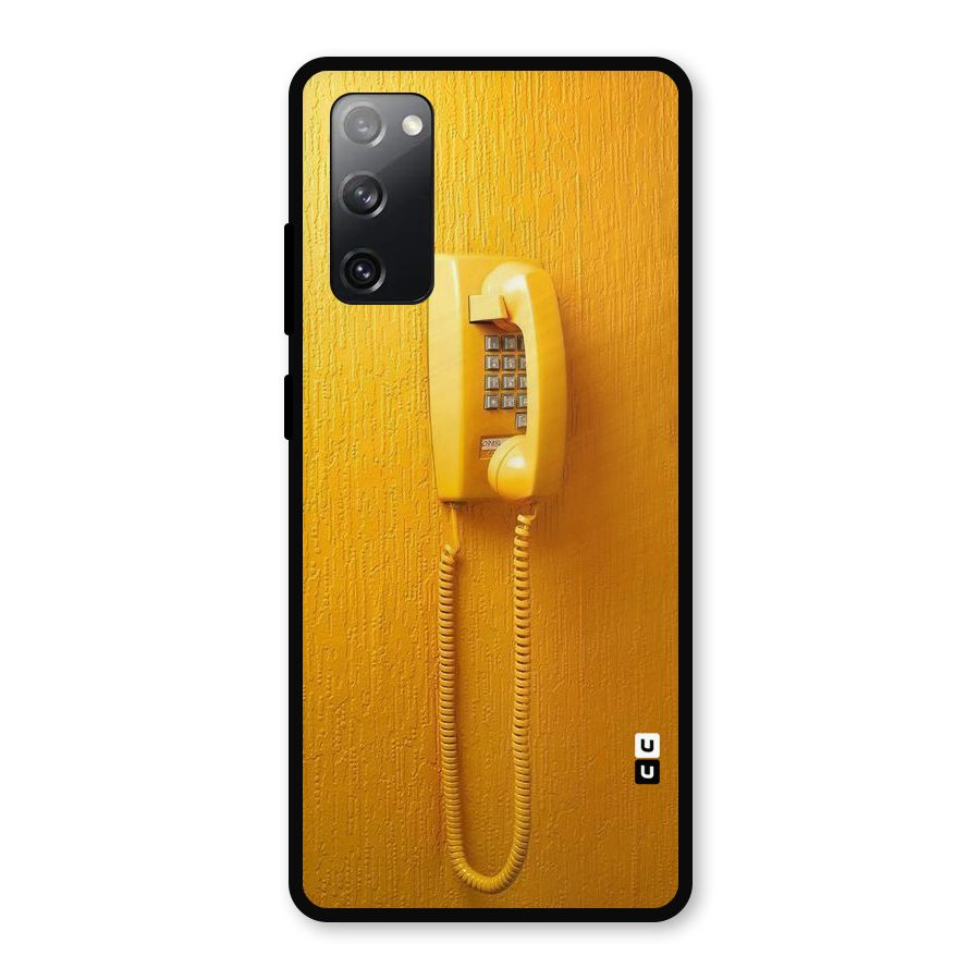 Aesthetic Yellow Telephone Metal Back Case for Galaxy S20 FE 5G