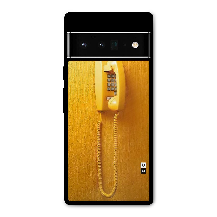 Aesthetic Yellow Telephone Metal Back Case for Google Pixel 6 Pro