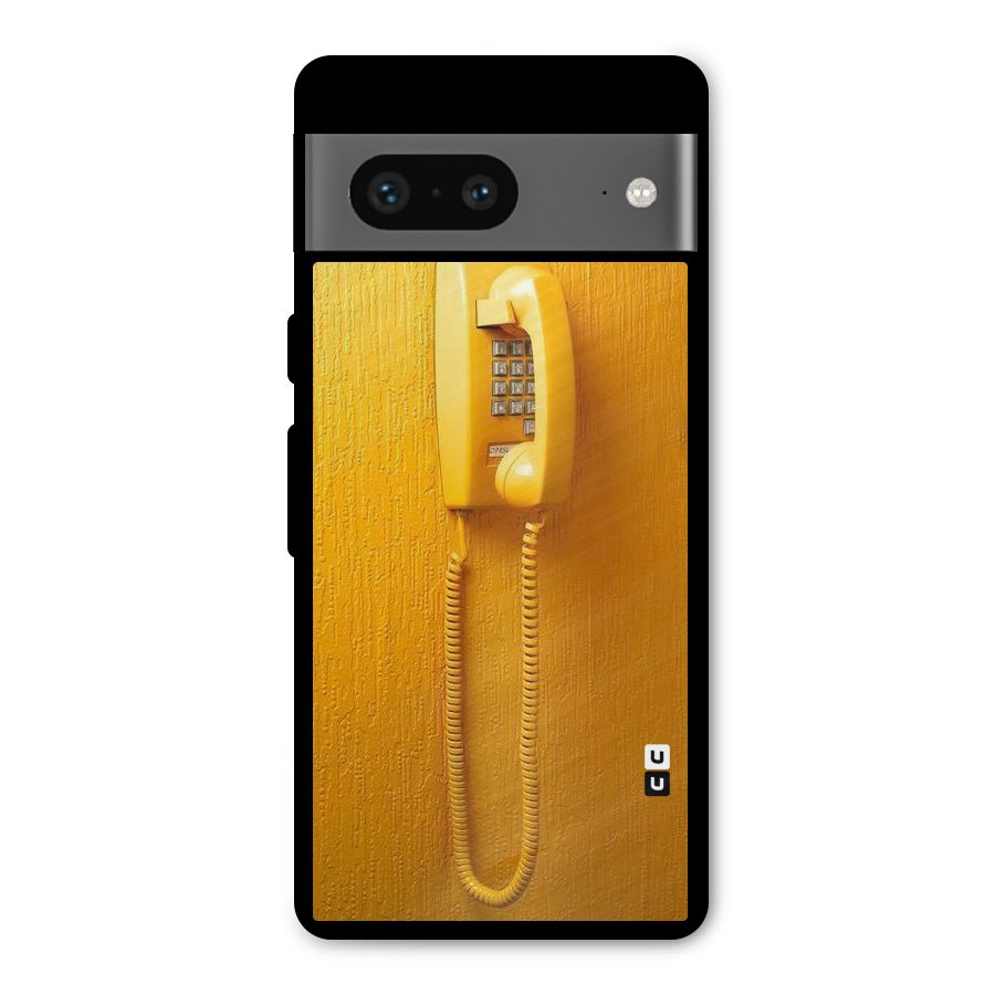Aesthetic Yellow Telephone Metal Back Case for Google Pixel 7