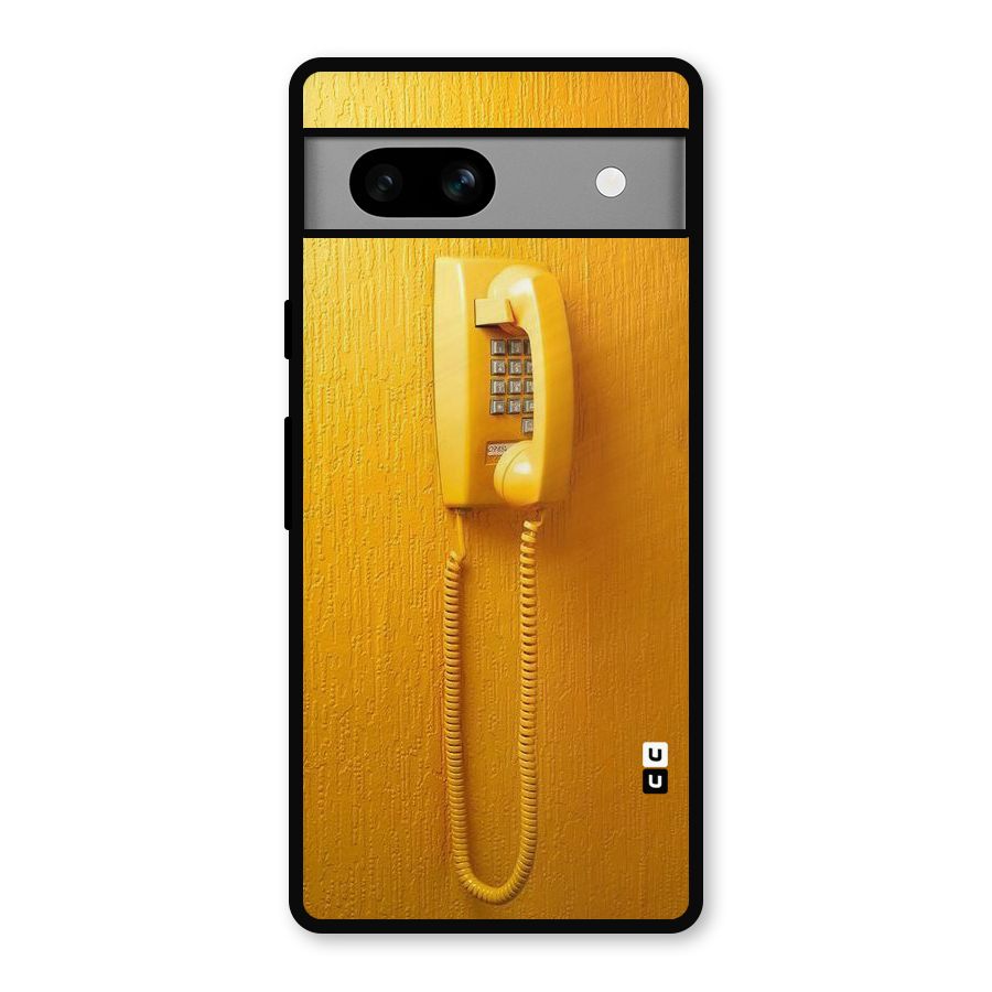 Aesthetic Yellow Telephone Metal Back Case for Google Pixel 7a