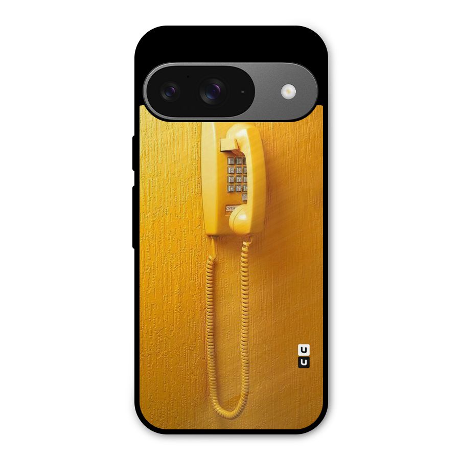 Aesthetic Yellow Telephone Metal Back Case for Google Pixel 9