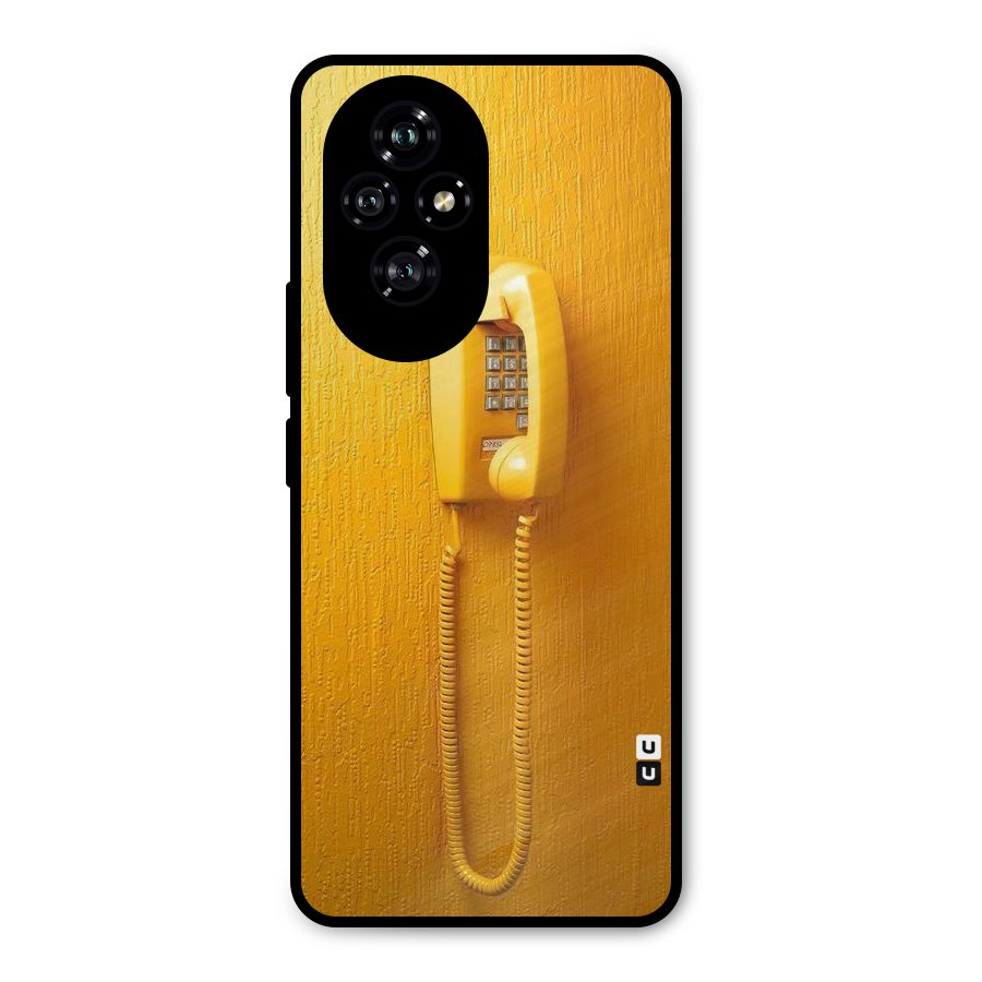 Aesthetic Yellow Telephone Metal Back Case for Honor 200