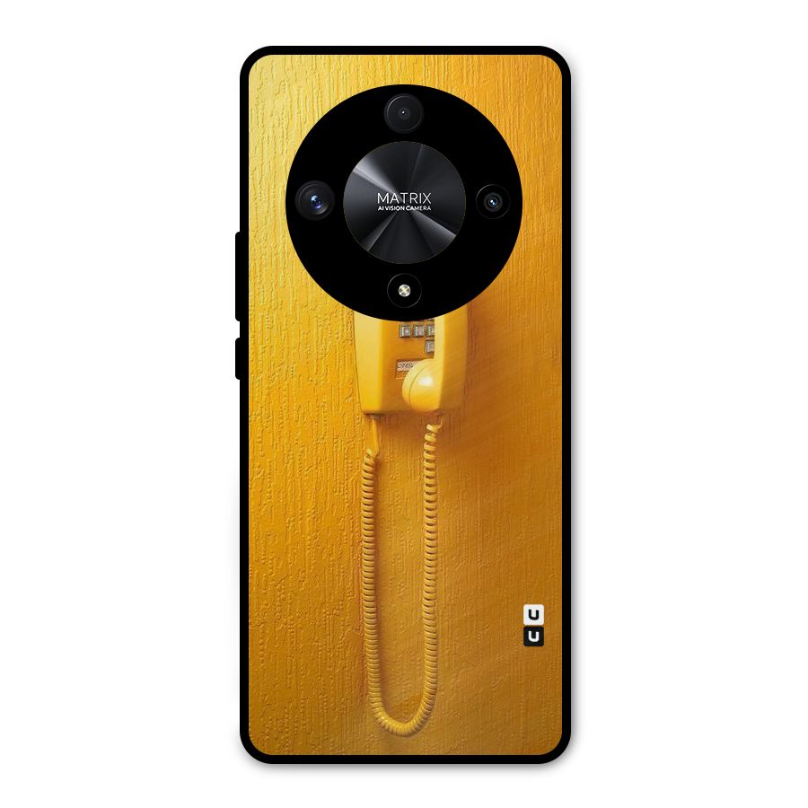 Aesthetic Yellow Telephone Metal Back Case for Honor X9b