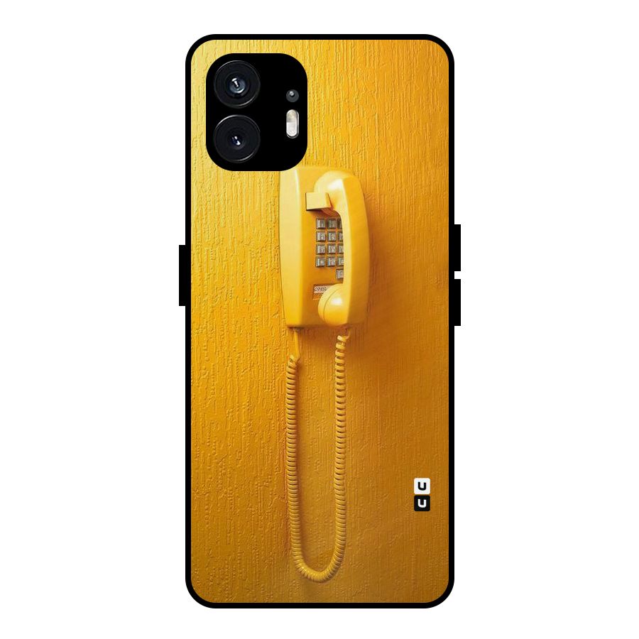 Aesthetic Yellow Telephone Metal Back Case for Nothing Phone 2