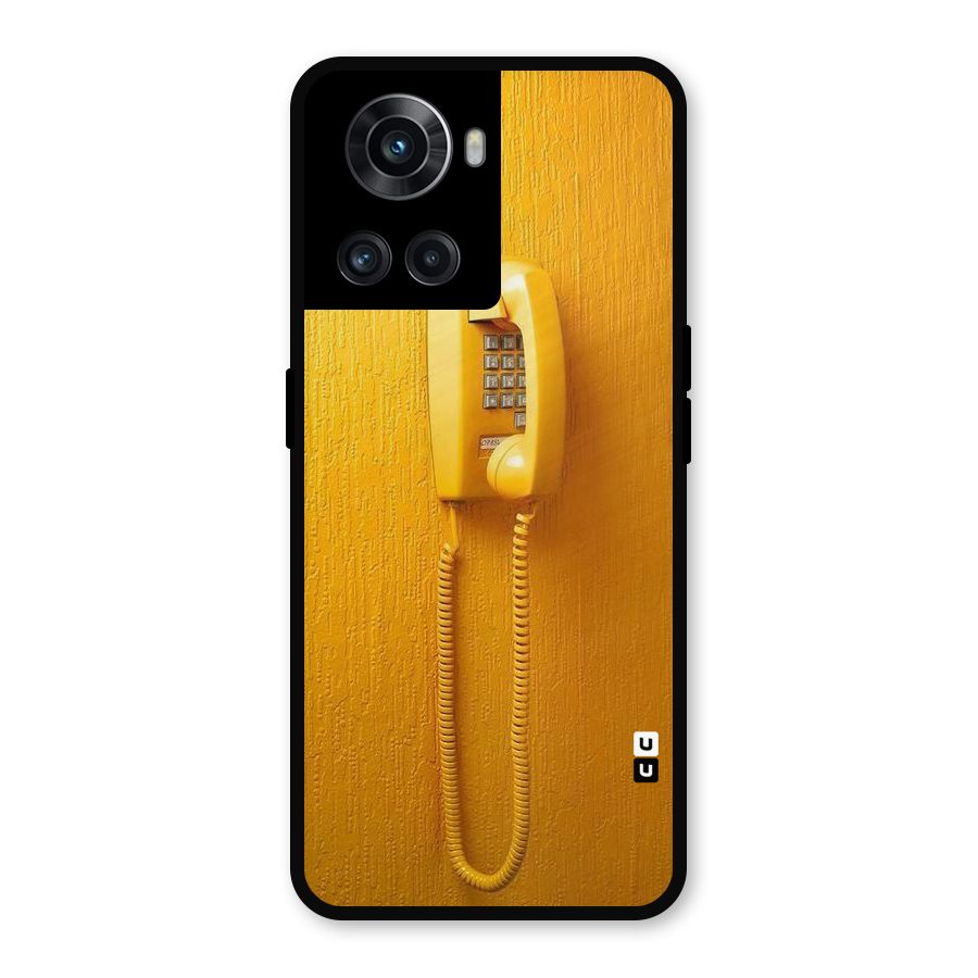Aesthetic Yellow Telephone Metal Back Case for OnePlus 10R