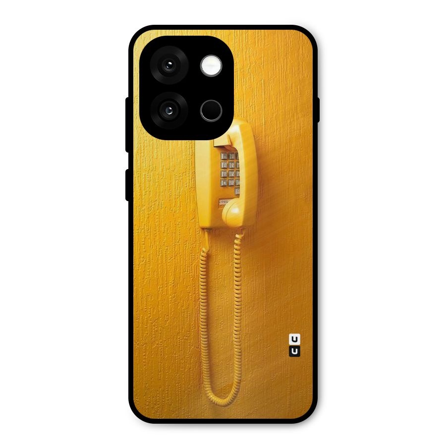 Aesthetic Yellow Telephone Metal Back Case for OnePlus 13s