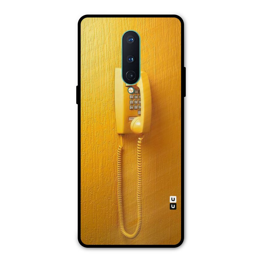 Aesthetic Yellow Telephone Metal Back Case for OnePlus 8