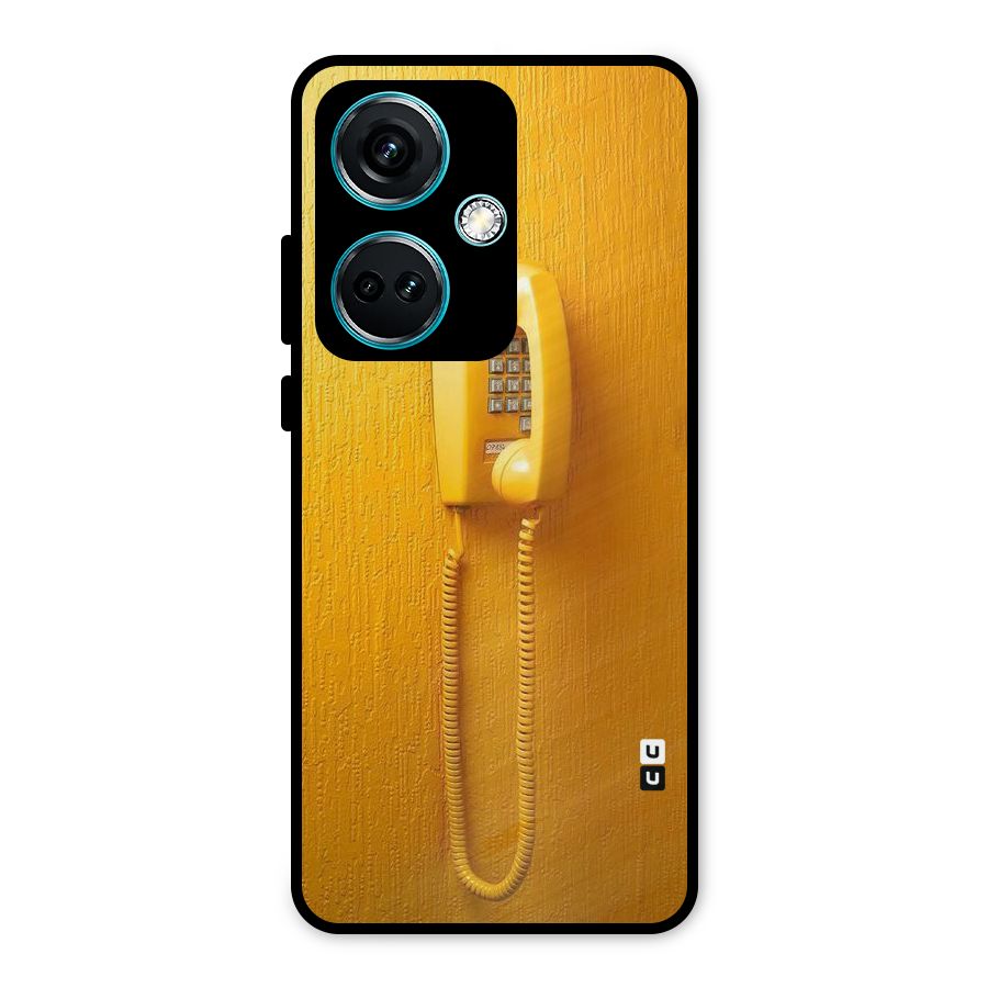Aesthetic Yellow Telephone Metal Back Case for OnePlus Nord CE 3 5G