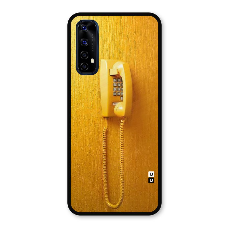 Aesthetic Yellow Telephone Metal Back Case for Realme 7