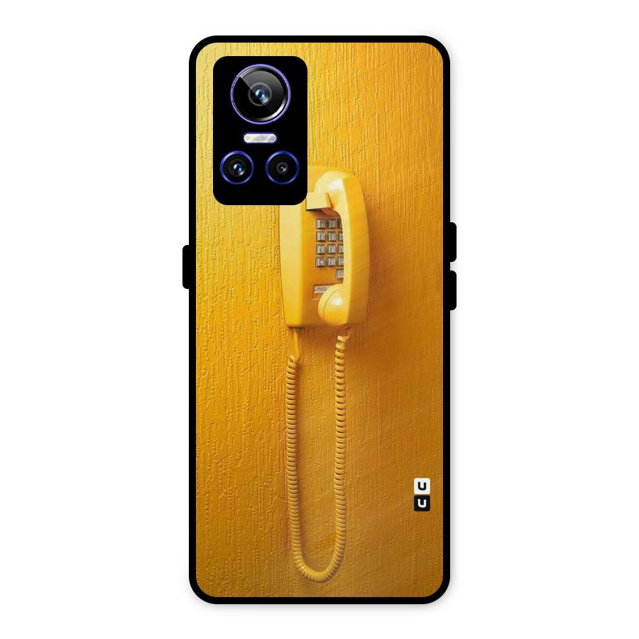 Aesthetic Yellow Telephone Metal Back Case for Realme GT Neo 3