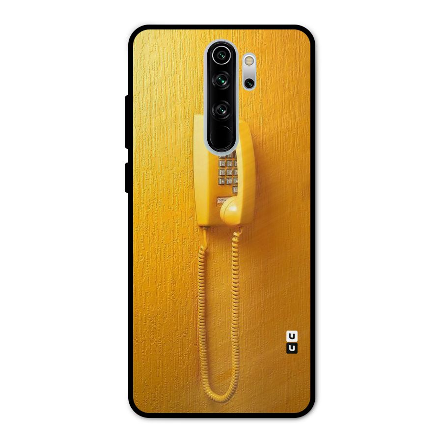 Aesthetic Yellow Telephone Metal Back Case for Redmi Note 8 Pro