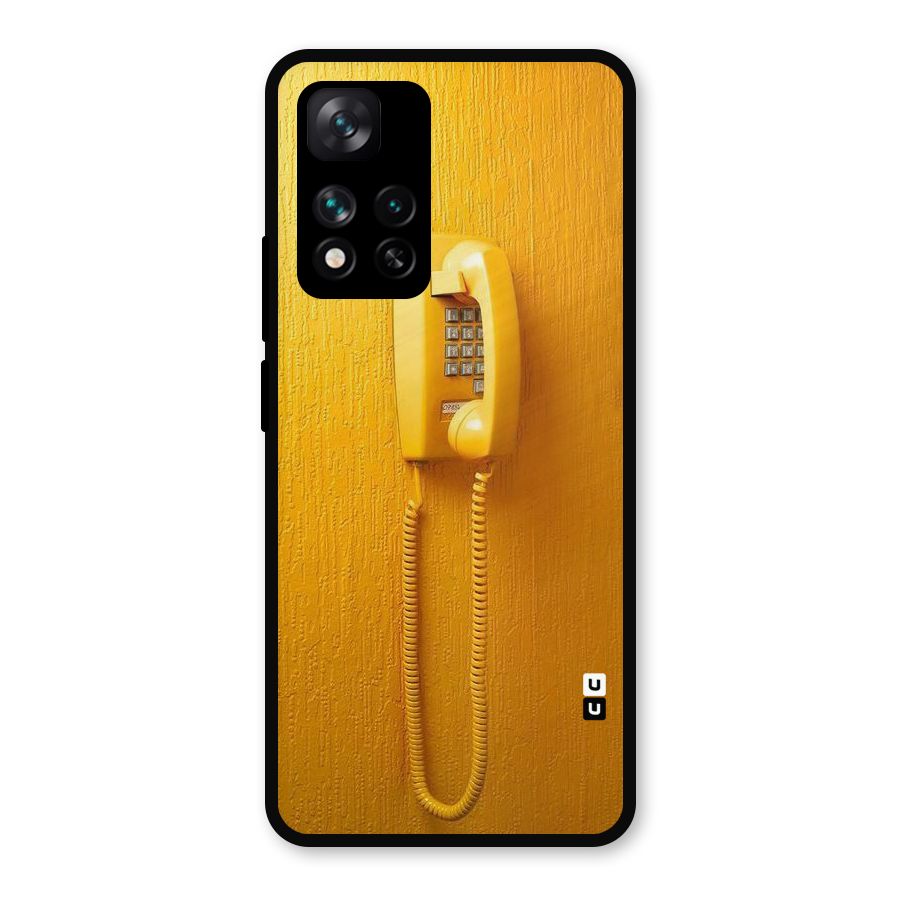 Aesthetic Yellow Telephone Metal Back Case for Xiaomi 11i 5G
