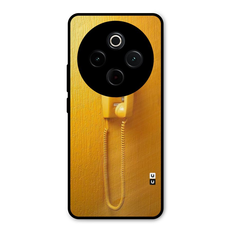 Aesthetic Yellow Telephone Metal Back Case for iQOO Z10