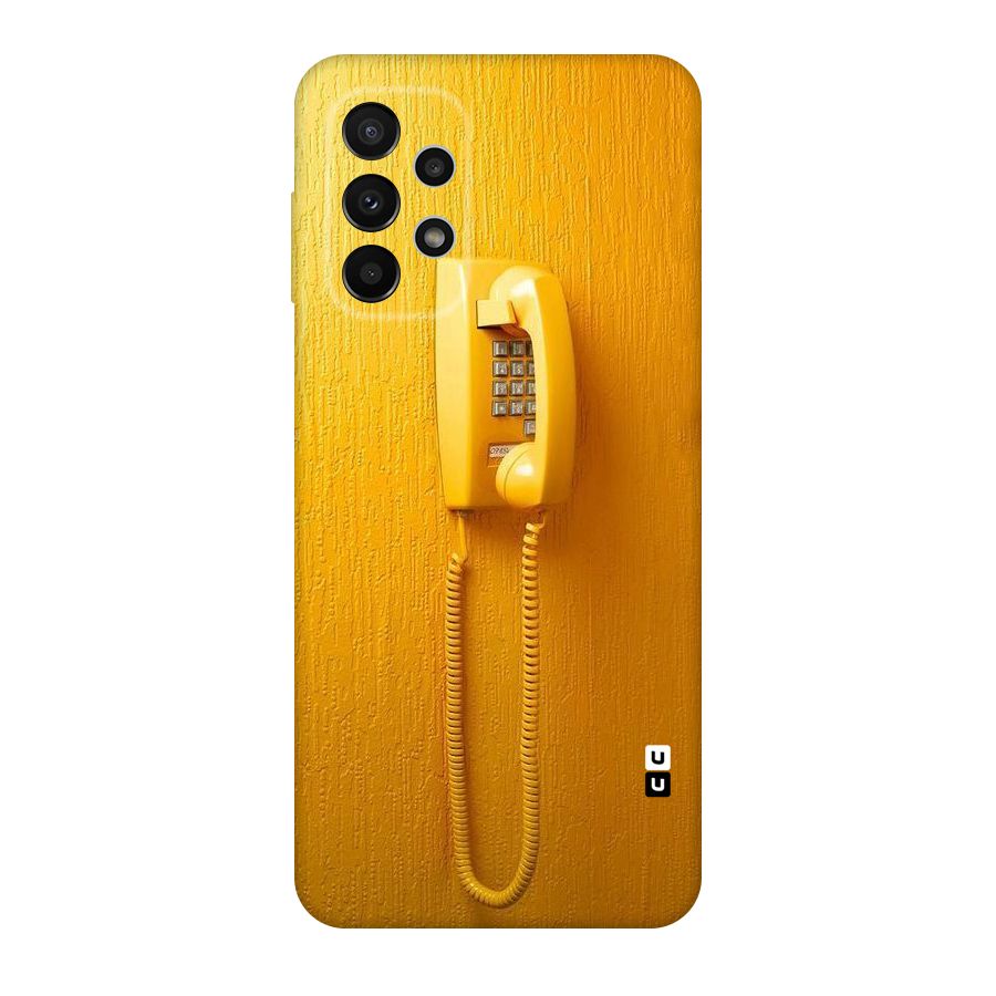 Aesthetic Yellow Telephone Original Polycarbonate Back Case for Galaxy A23