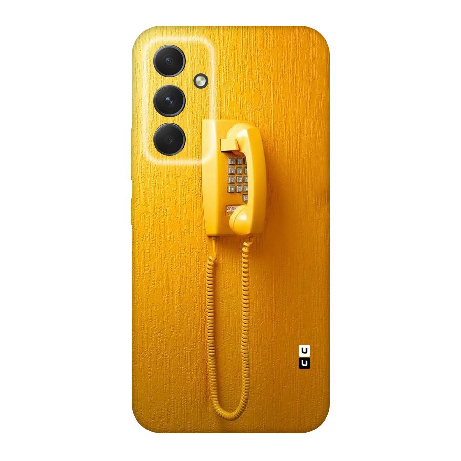 Aesthetic Yellow Telephone Original Polycarbonate Back Case for Galaxy A54