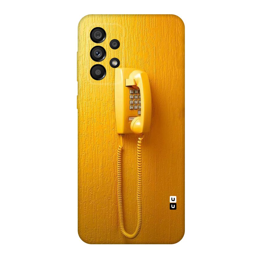 Aesthetic Yellow Telephone Original Polycarbonate Back Case for Galaxy A73 5G