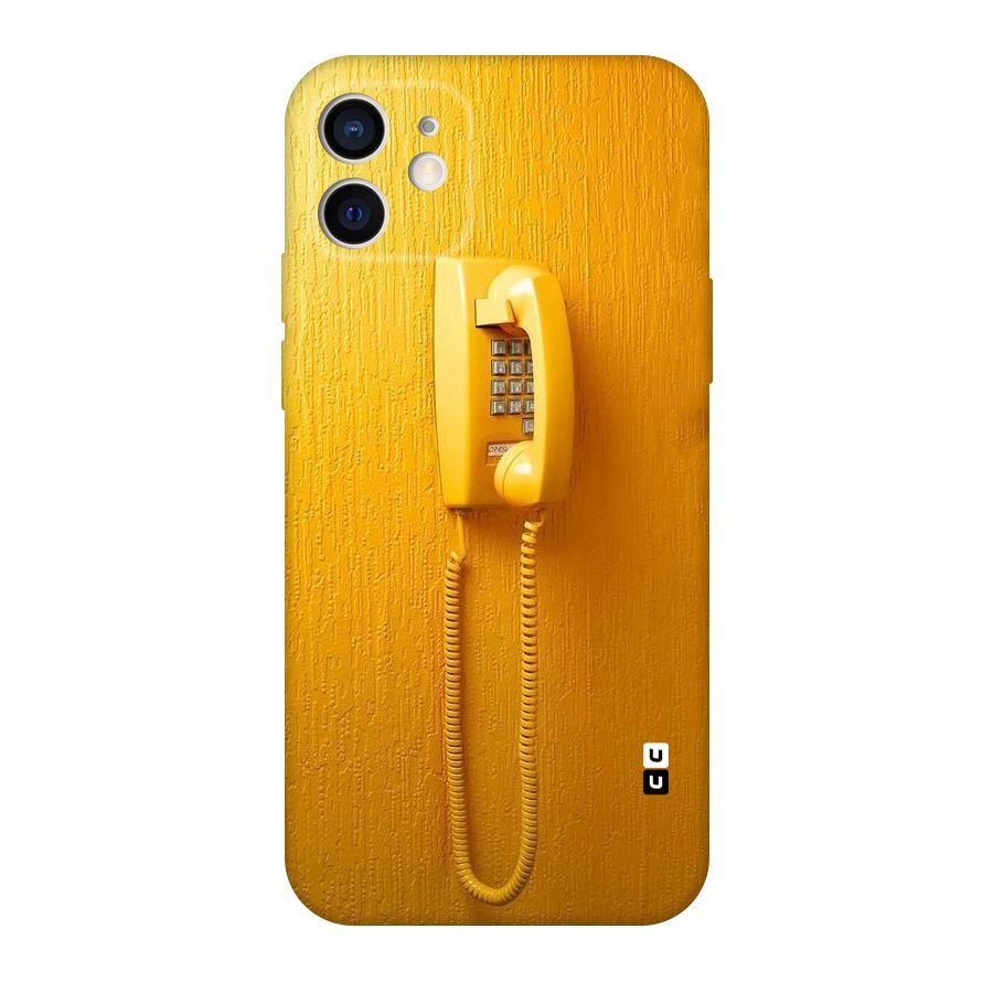 Aesthetic Yellow Telephone Original Polycarbonate Back Case for iPhone 12