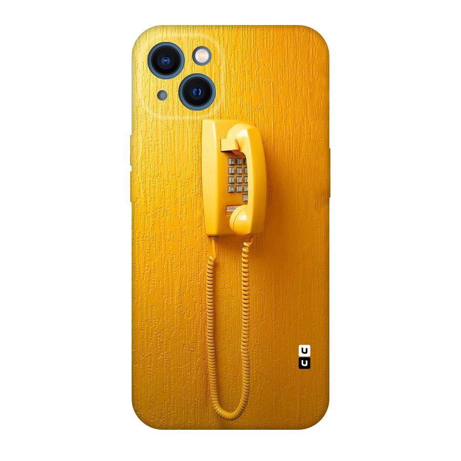 Aesthetic Yellow Telephone Original Polycarbonate Back Case for iPhone 13