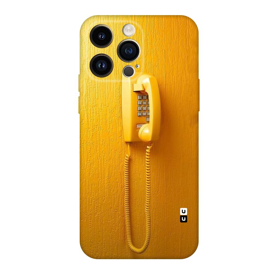 Aesthetic Yellow Telephone Original Polycarbonate Back Case for iPhone 14 Pro Max