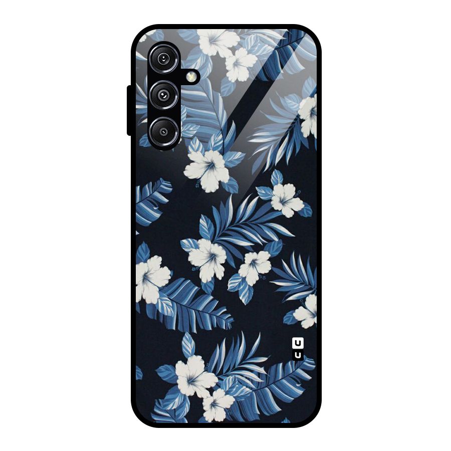 Aesthicity Floral Glass Back Case for Galaxy M34 5G