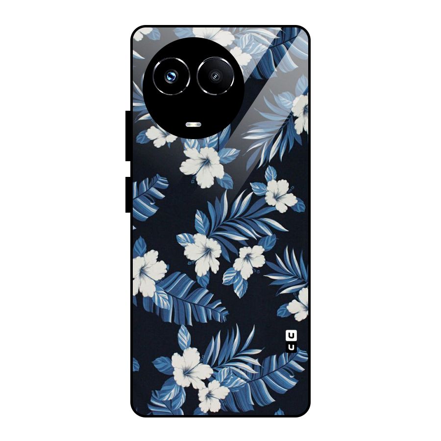 Aesthicity Floral Glass Back Case for Realme Narzo 60X
