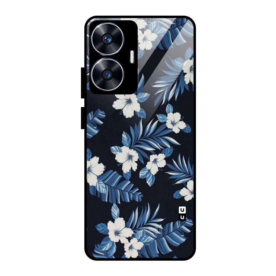 Aesthicity Floral Glass Back Case for Realme Narzo N55