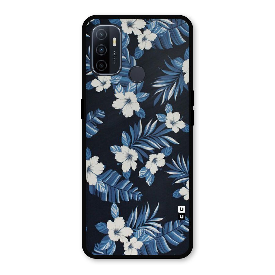 Aesthicity Floral Metal Back Case for Oppo A53