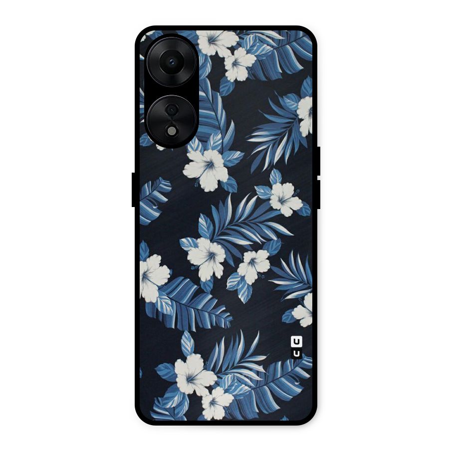 Aesthicity Floral Metal Back Case for Oppo A78 5G