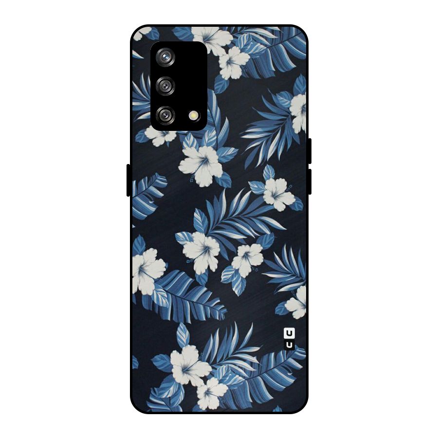 Aesthicity Floral Metal Back Case for Oppo F19s