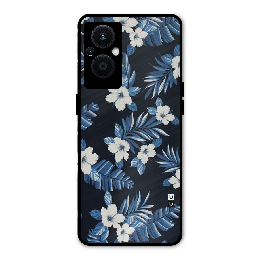Aesthicity Floral Metal Back Case for Oppo F21s Pro 5G