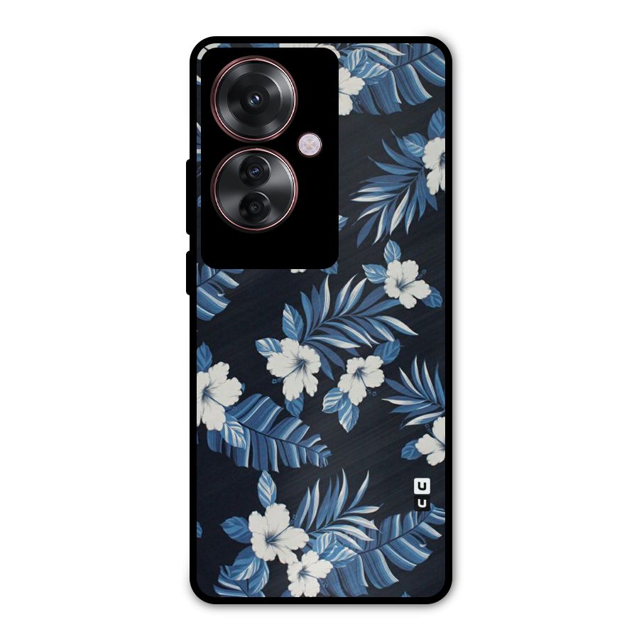 Aesthicity Floral Metal Back Case for Oppo F25 Pro