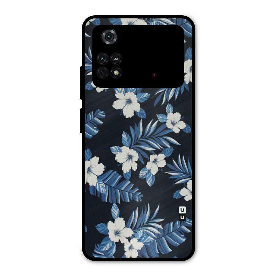 Aesthicity Floral Metal Back Case for Poco M4 Pro 4G