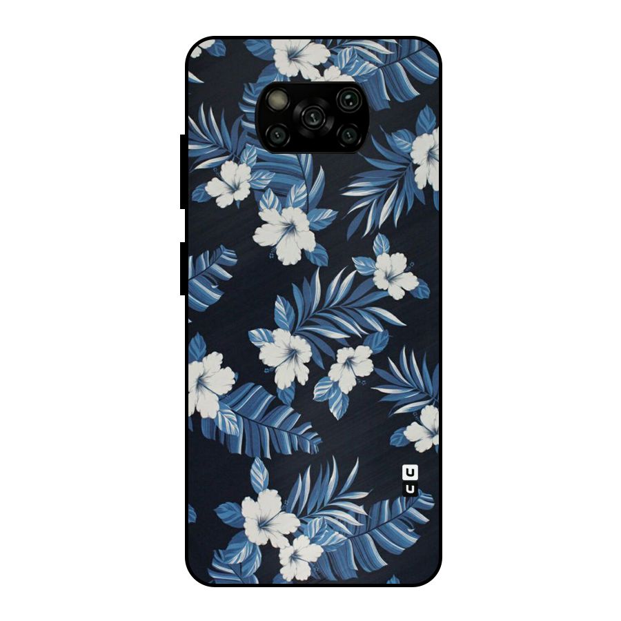 Aesthicity Floral Metal Back Case for Poco X3