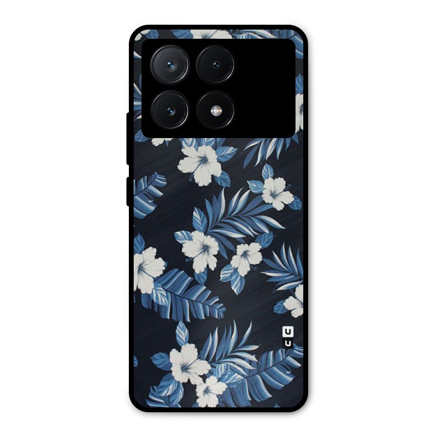 Aesthicity Floral Metal Back Case for Poco X6 Pro