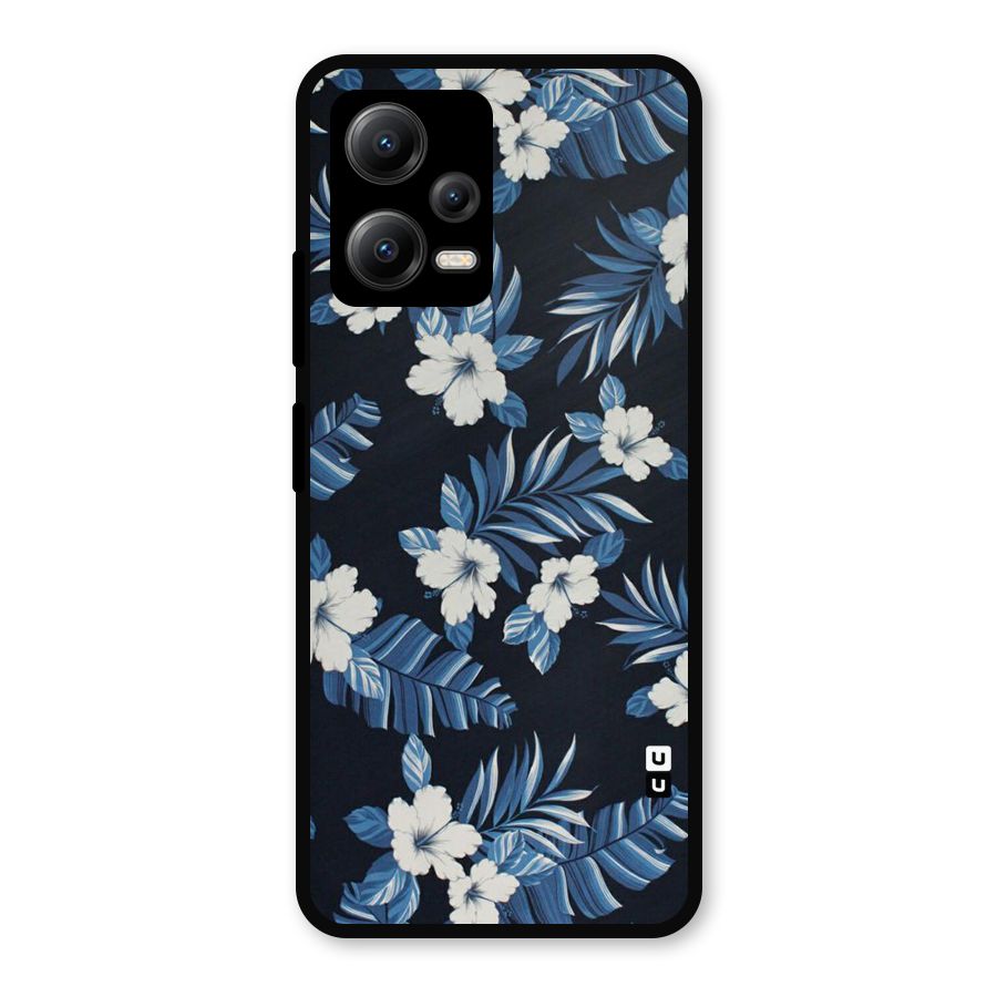 Aesthicity Floral Metal Back Case for Redmi Note 12 5G