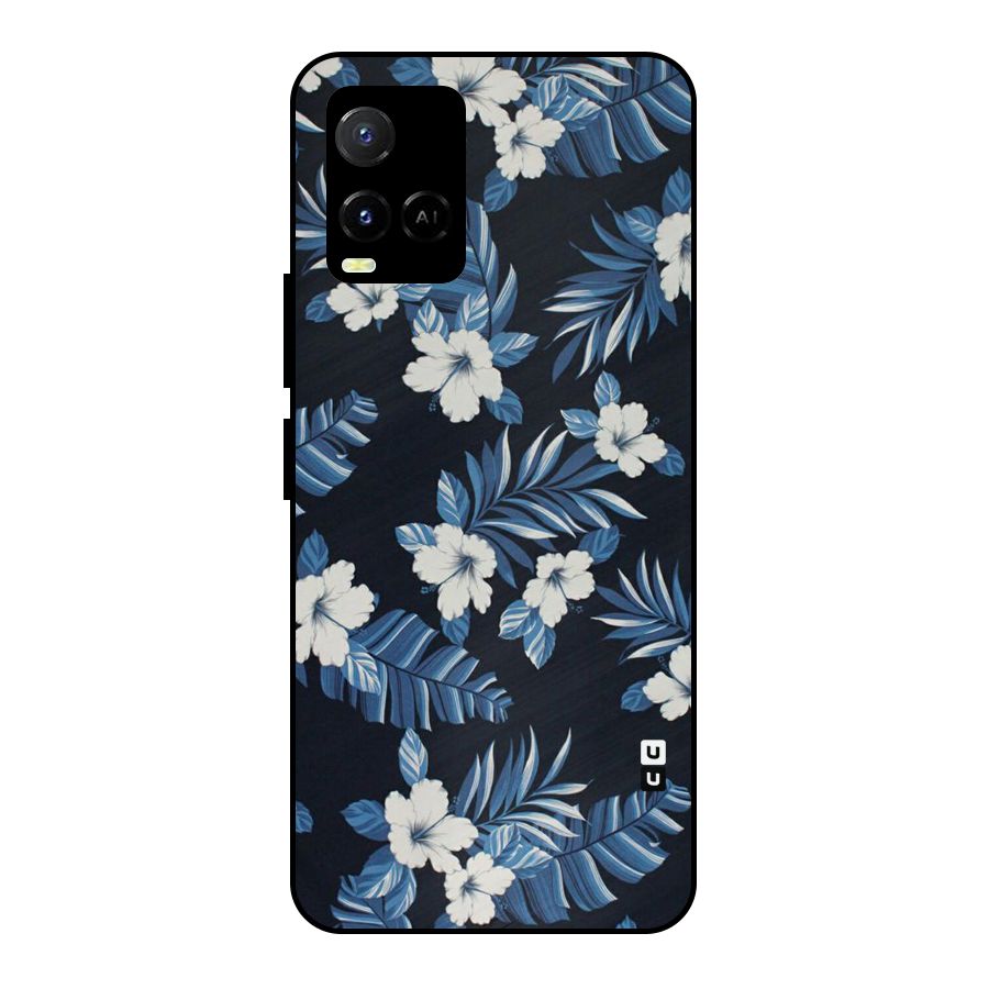 Aesthicity Floral Metal Back Case for Vivo Y21
