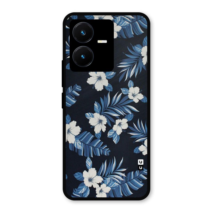 Aesthicity Floral Metal Back Case for Vivo Y22