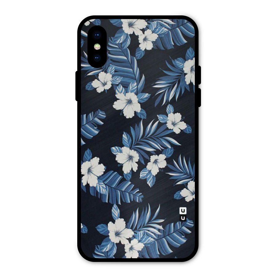 Aesthicity Floral Metal Back Case for iPhone XS