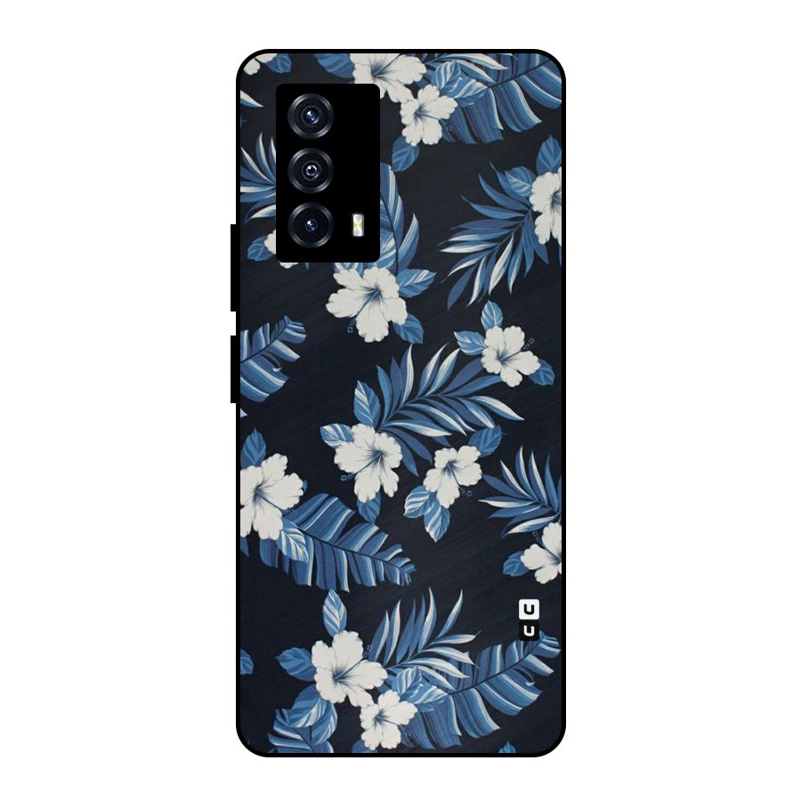 Aesthicity Floral Metal Back Case for iQOO Z5