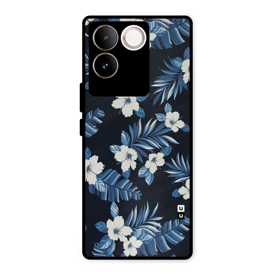 Aesthicity Floral Metal Back Case for iQOO Z7 Pro