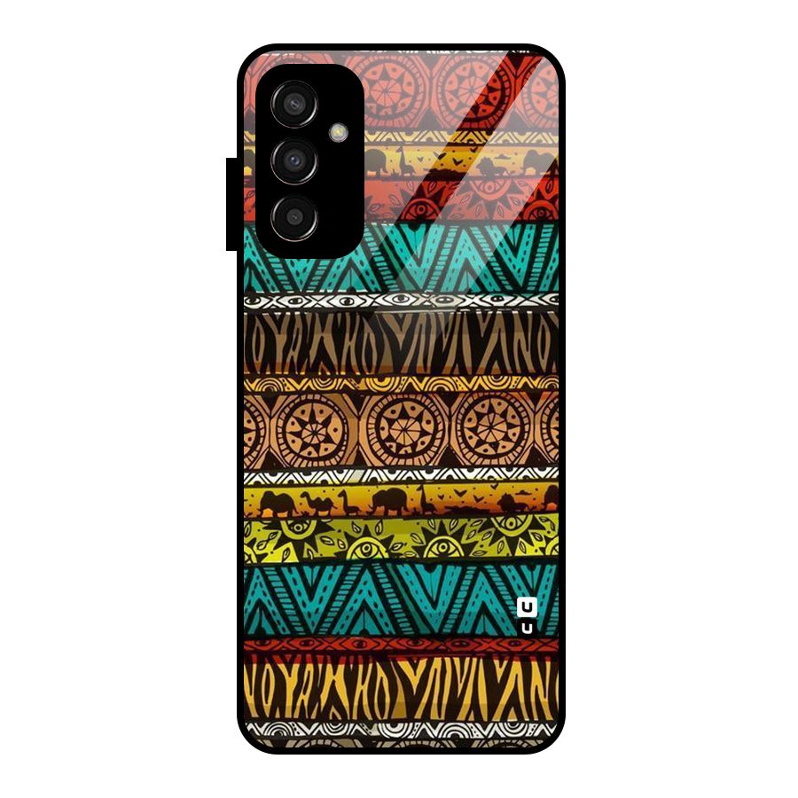 African Design Pattern Glass Back Case for Galaxy F13