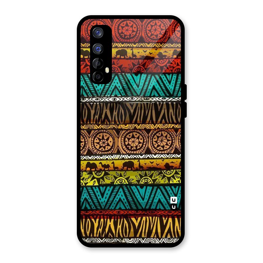African Design Pattern Glass Back Case for Realme Narzo 20 Pro