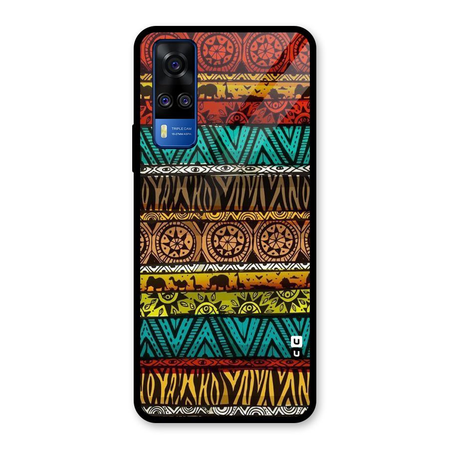 African Design Pattern Glass Back Case for Vivo Y31
