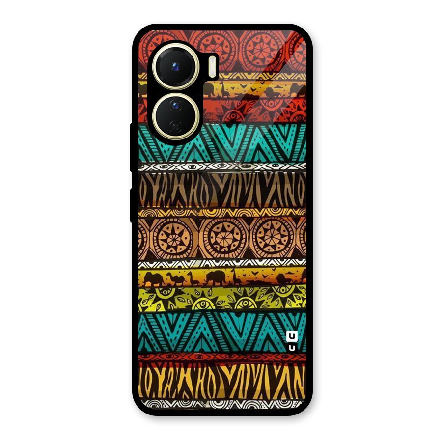 African Design Pattern Glass Back Case for Vivo Y56