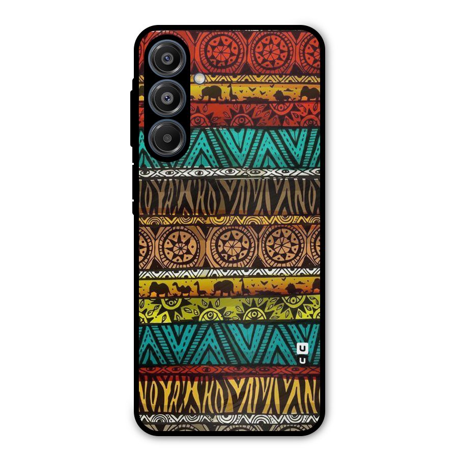 African Design Pattern Metal Back Case for Galaxy A16 5G