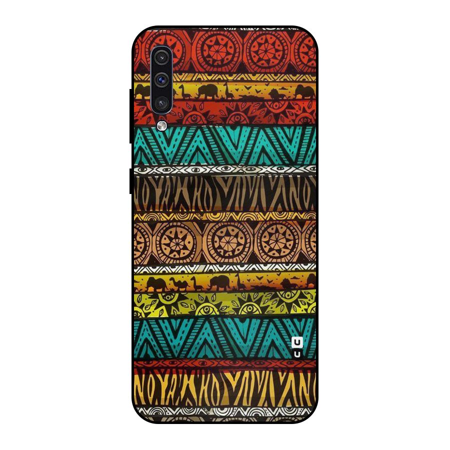 African Design Pattern Metal Back Case for Galaxy A30s