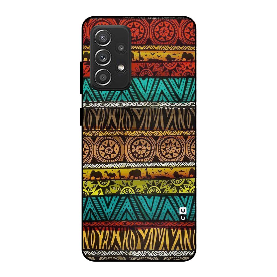 African Design Pattern Metal Back Case for Galaxy A52s 5G